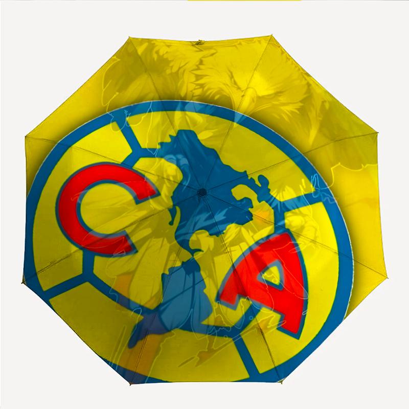 Club América Fashionable Automatic Opening/Closing Folding Umbrella. Portable and Foldable, Ideal for Gift, Travel, and Daily Use.