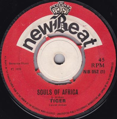 7inch Record TIGER Souls Of Africa Dallas Texas NB052 newBeat 1970 UK Reggae Ska Dub Used