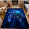 Fantasy Unterwasser Meeresschildkröten Druck Teppich für Schlafzimmer Wohnzimmer Bettseite Sofa Bodenmatte Moderne Heimdeko Bereichsteppich