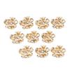 10Pcs Alloy Rhinestone Flower For Diy Jewelry Handmade Craft Making For Hairpin Clothing Bag Decor Accessories
