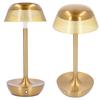 Golden Cordless Table Lamp Rechargeable Touch Control 3 Color Dimmable Battery Powered Desk Lamp for Restaurant Bedroom