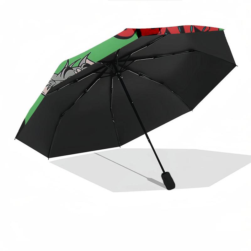 1pc Tom and Jerry Automatic Open Close Umbrella with 8-Rib Windproof Canopy Compact Portable Travel Umbrella10276