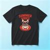 French Bulldog Summer Swim Ring SunglassesunisexT Shirt Summer Vibes Dog Lover Gift Beach Vacation Tee Cartoon Casual Holiday Top