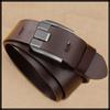 [White Fang] Belt, Pin Buckle, Genuine Leather, Business, Simple, Casual, Stylish, Trousers, Gift, Men's BTA388 (Black)