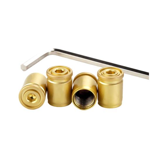 4Pcs Locking Car Tire Valve Stems Caps Anti-Theft Auto Wheel Valve Stem Covers with Rubber Seal Universal Tyre Air Stems Covers