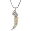 Wolf Tooth Pendant Necklace - Men's and Women's Stainless Steel Pendant Necklace Decorative Jewelry