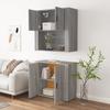 Highboard Gray Sonoma Wood Based Panel