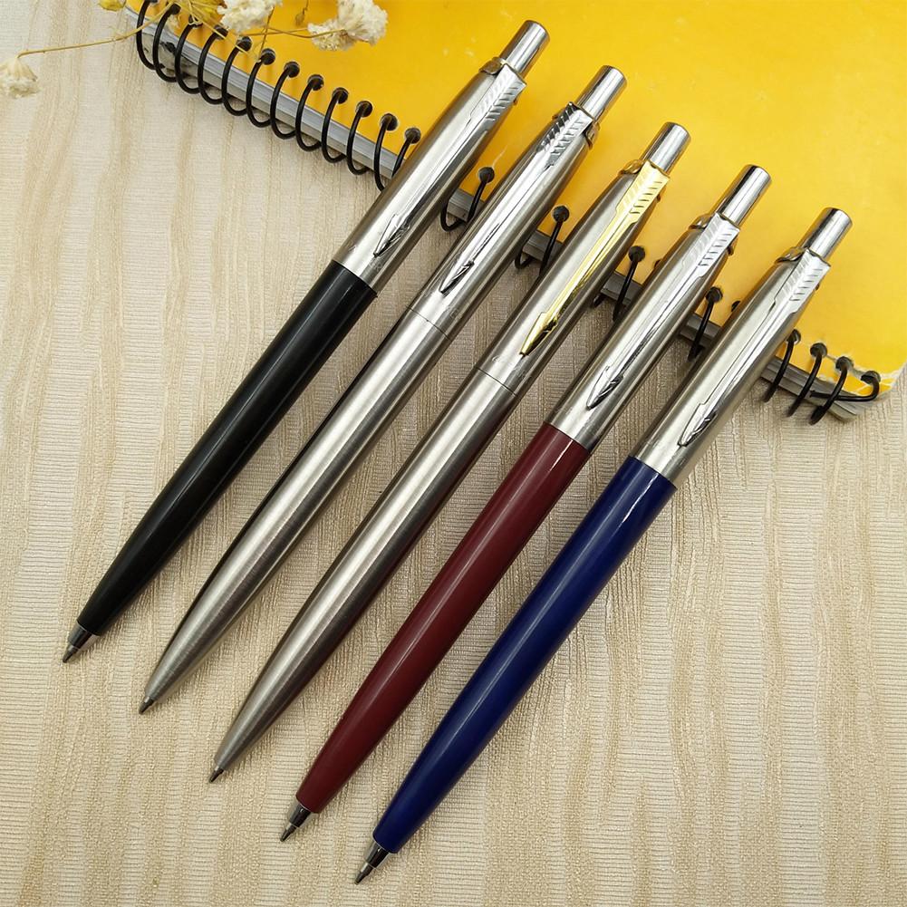 Metal Ballpoint Pen Promotional Pens Refill Blue Ink Automatic Ballpoint Pens Set School Stationery Office Commercial Press Pen