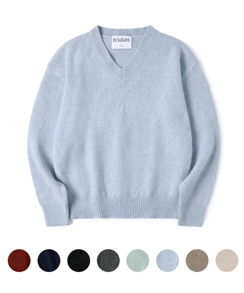 Nodeun [2Pack] Soft Wool Blend V-Neck Crop Knit - 8Color