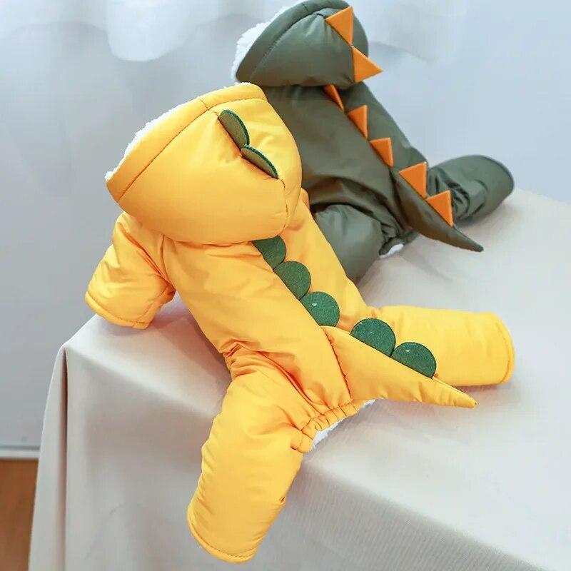 

Winter Plüsch verdickt warme Haustier Hund Kleidung kleine und mittelgroße Hund und Katze Kleidung Dinosaurier Baumwolle Teddybären niedlichen