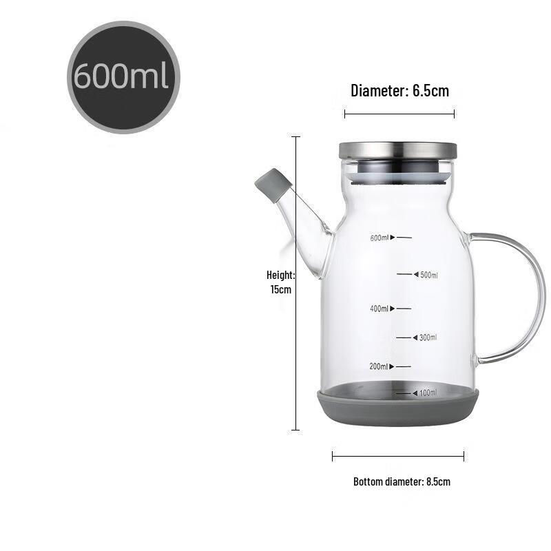 

Glass Oil & Sauce Dispenser Set with Scale