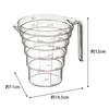 Yamazaki Tiered Measuring 2700ml Microwave-Safe Cup, 500ml, Clear,
