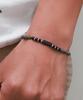 Blancier Graphite Edge Bm257B1218 Onyx Natural Gemstone Chain Men'S Bracelet