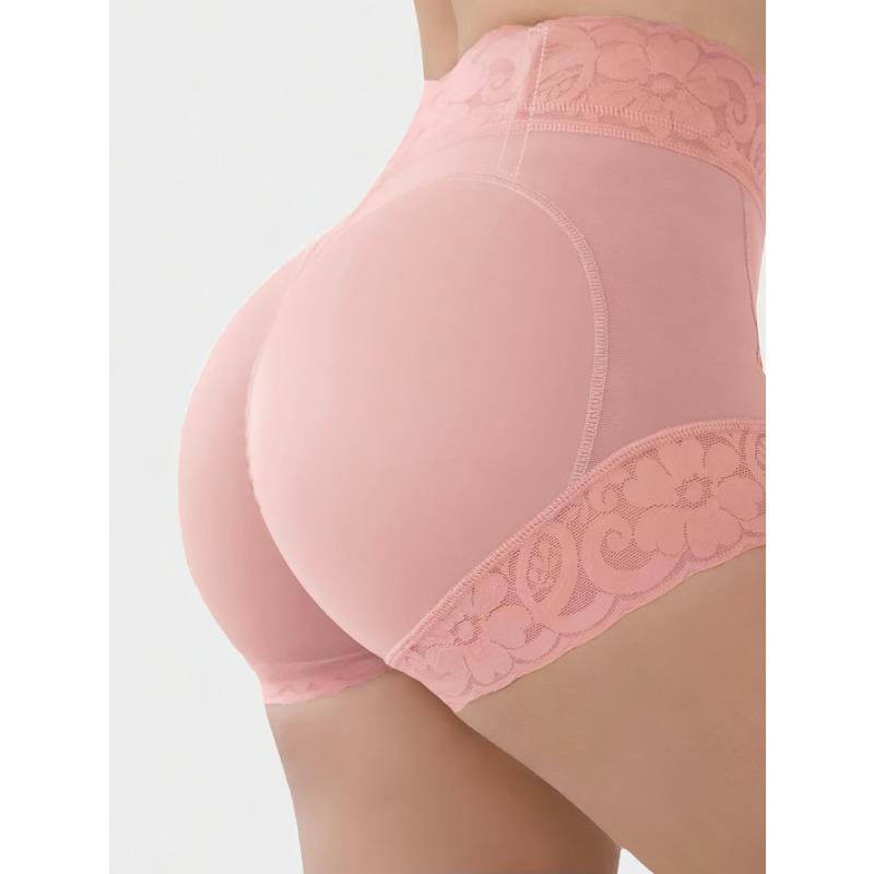 High Waist Lace Trim Tummy Control Shaping Panties Butt Lifter Compression Shapewear Underwear for Women