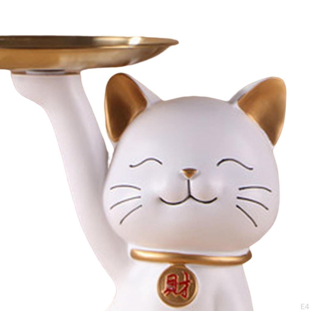 Statue with Storage Figurines Home Decor Creative for Entrance Apartment Entryway Shop Watches,