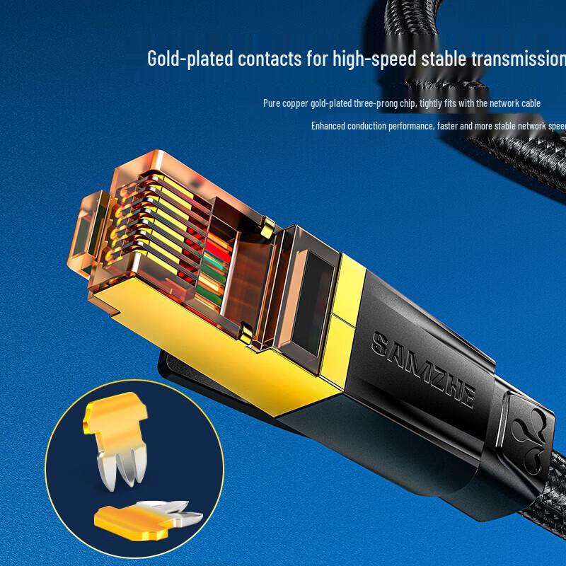 ShanZhe Cat7 10Gbps Double-Shielded Copper Ethernet Patch Cable