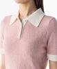 MUSINSA STANDARD WOMAN Women'S Boucle Knitted Polo Shirt [Light Pink]