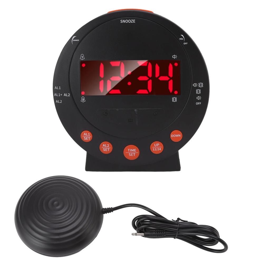 Alarm Clock 110 Decibels Red Flashing Light Super Shaker Extra Loud Alarm Clock for Student Elder