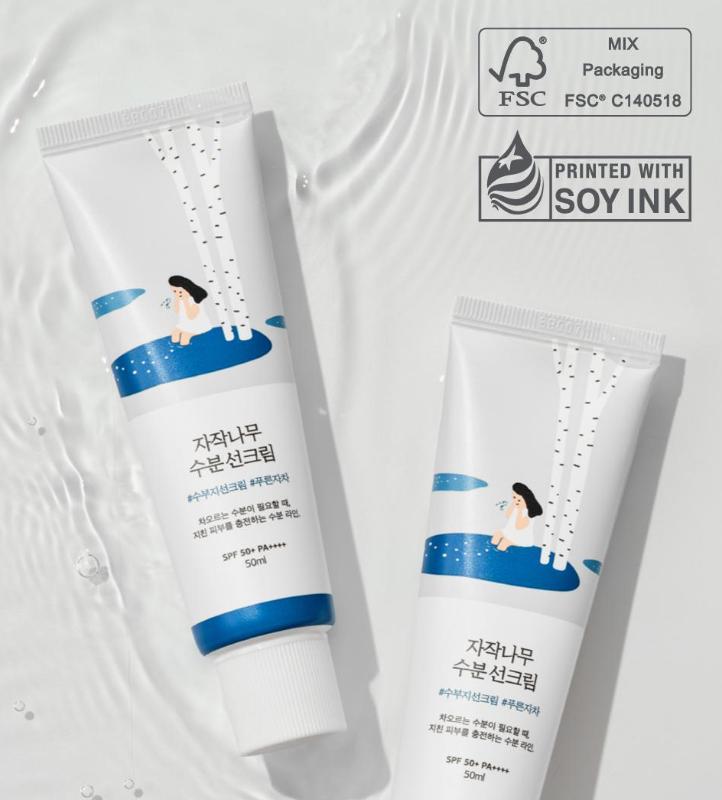 ROUND LAB Birch Moisturizing Sunscreen SPF50+ PA++++ – Hydrating Daily Sun Cream