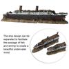 Creative Aquarium Sunken Ship Decorations Resin Pirate Ship Submarines Ornaments Landscaping For Small Medium Fish Tank