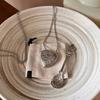 Trendig Lång Kedja Axelväska Kärlekshjärta Formad Hänge Halsband Justerbar Längd Choker Smycken för Modeälskare