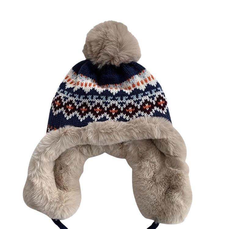 Lei Feng Hat for Women's New Cold Proof Ear Protection Temperament Versatile and High End Outdoor Riding Warm and Cold Hat