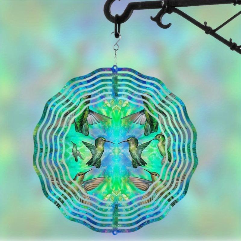 10 Inch Hanging Wind Spinner with 360 Degree Hook for Balcony Garden Decor Spring Summer Outdoor DecorationMetal Wind Chimes for Home Decor