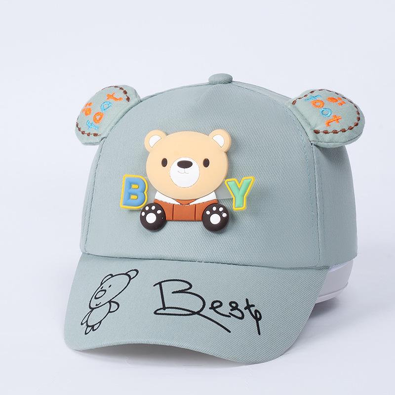 Little Bear Duckbill Hat: Trendy Korean-Style Sun Cap for Boys & Girls, Perfect for Spring & Autumn