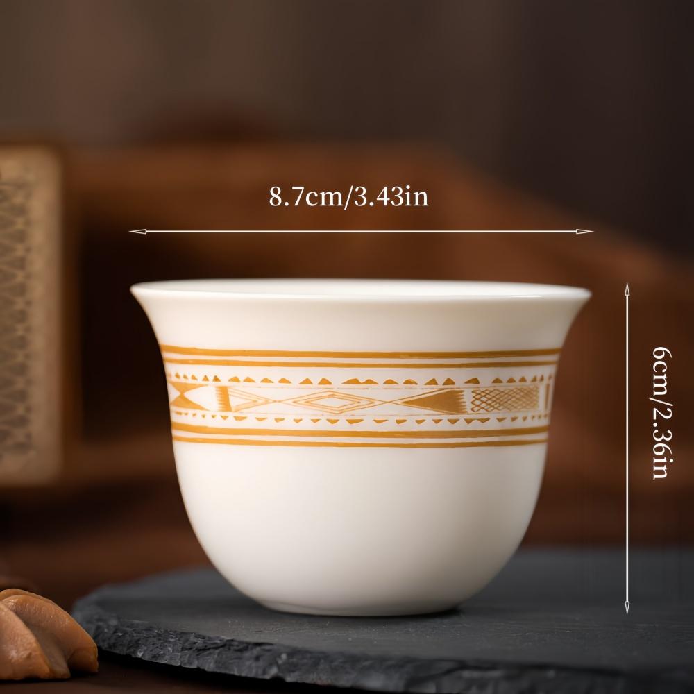 Ceramic Coffee Cup Tea Cup White Porcelain Simple Advanced Exotic Style High Quality Office Home Tasting Cup Suitable for Gifts