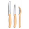 VICTORINOX Knife Peeler Set, Petty Knife and Vertical Peeler Set of 3, Set of 3, Vertical Light Orange, Colored Tool Set To Color Your Kitchen, Dishwa