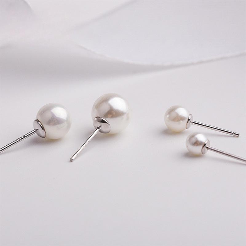 Women's Korean Versatile Pearl Earrings Cute and Creative
