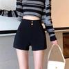High-waisted Black Suit Shorts for Women, New Autumn and Winter Boots with a Word Bottoming Woolen Hot Pants