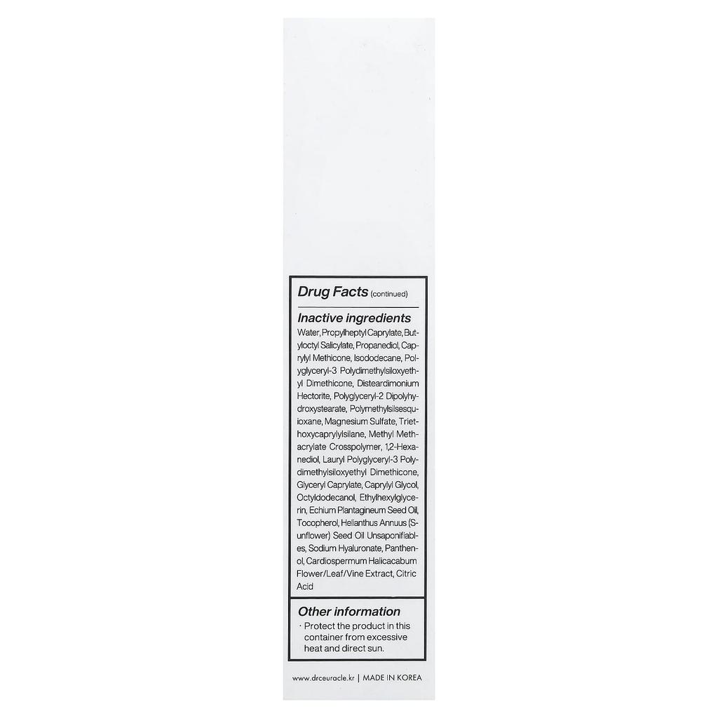 DR. Ceuracle, Hydra Barrier Sonnenschutz, LSF 50, 50ml (1,69 fl oz)
