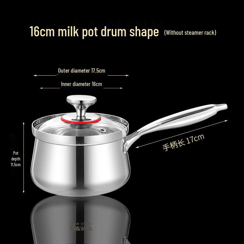 Sigeel 3-Layer Stainless Steel Milk Pot & Baby Food Cooker with Steamer