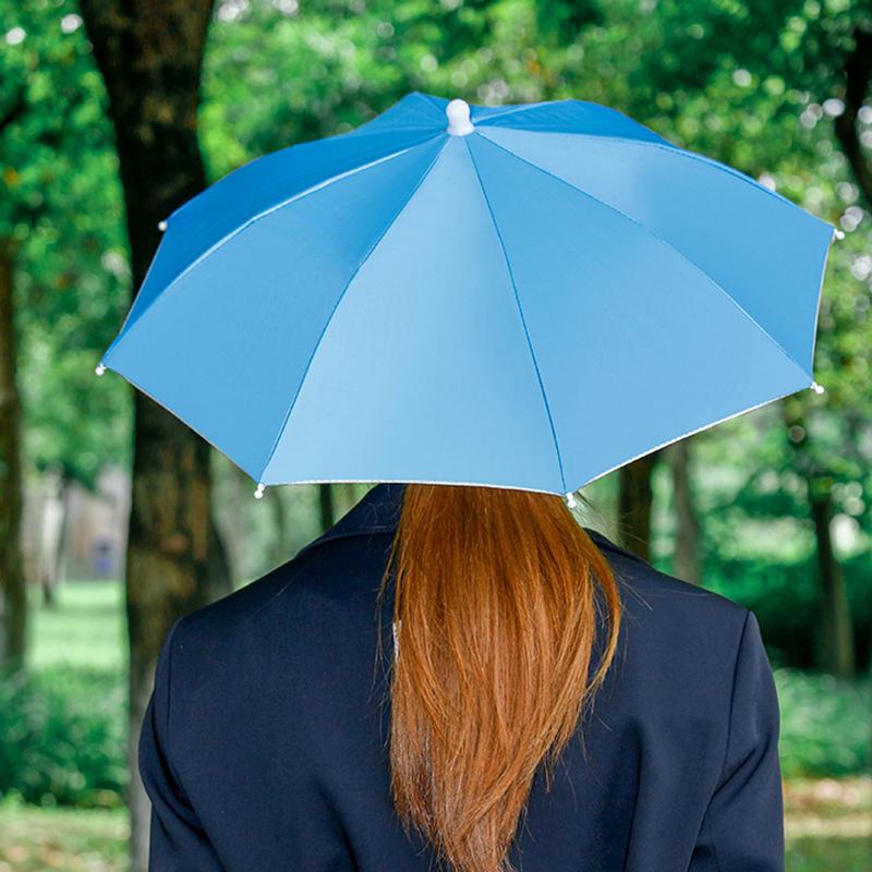Portable Hands Free Umbrella Hat With Uv Resistance And Rain Proof Design Perfect For Hiking Fishing Gardening And Camping