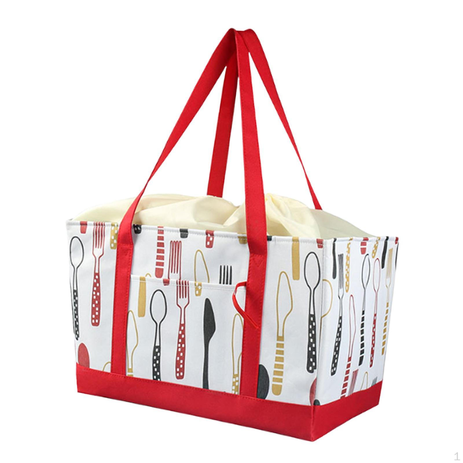 Cooler Bag Insulated Food Delivery Reusable Grocery Carrier Tote for