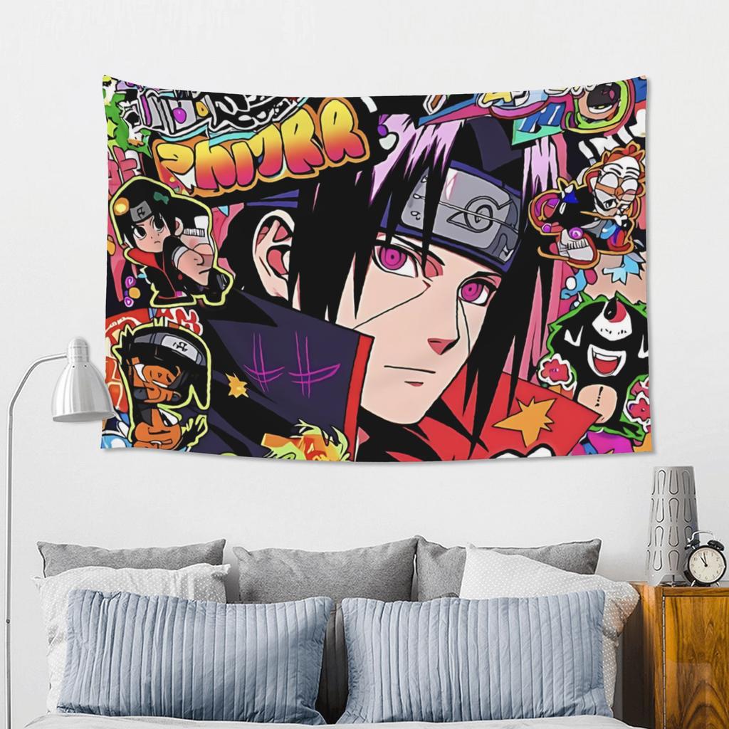 Cutecore Anime Narutos Theme Tapestry Bedroom Decoration  Wall Hanging Blanket Tapestry Cool Stuff For Room