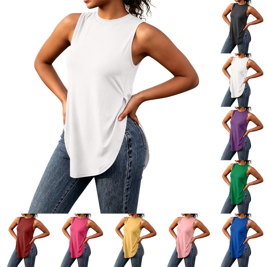 Women's Sleeveless Workout Tank Top Lightweight Breathable Athletic Running Yoga Training Fitness Vest for Summer Gym Exercise