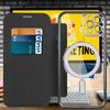 For iPhone 11 Pro Max 6.5 inch Compatible with MagSafe RFID Blocking Card Slots PU Leather+TPU Electroplating Clear Back Flip Case with Lens Film