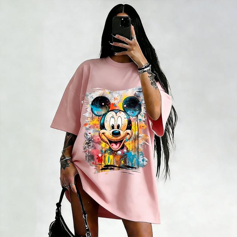 Streetwear 2026 Disney Mickey Minnie Grafik T-Shirt Damen Mann Kurzarm Tee Übergroße Lässige Tops Sommer Y2k Kleidung Unisex