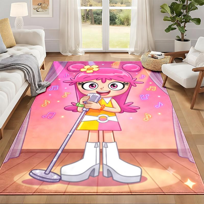 Hi Hi Puffy AmiYumi Carpet Door Mat for Living Room or Bedroom Protective Mat Under Chair Office Decoration Christmas Gift Birthday Present