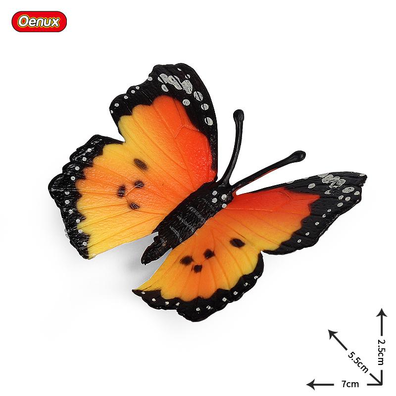Oenux Wild Insect Animals Model Mantis Grasshopper Butterfly Bee Beetle Action Figures PVC Science Education Collection Kid Toy