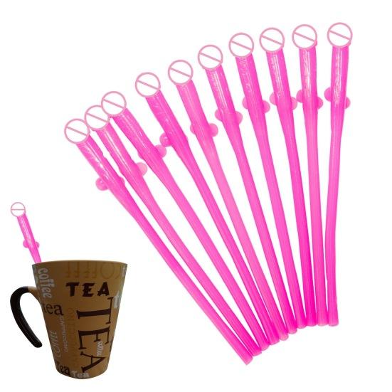 10Pcs Novelty Bachelorette Party Straws Disposable Excellent Wedding Hen Night Supplies Straw