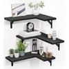 Versatile Corner Floating Shelf Versatile Corner Floating Shelf Wood Rack for Bathroom Kitchen Bedroom Storage