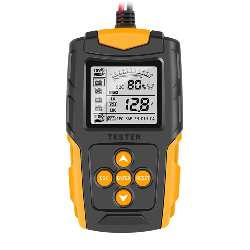 12V/24V Automotive Battery Tester CCA Measurement 100-2000 CCA Battery Analyzer Digital Display Digital Battery Tester