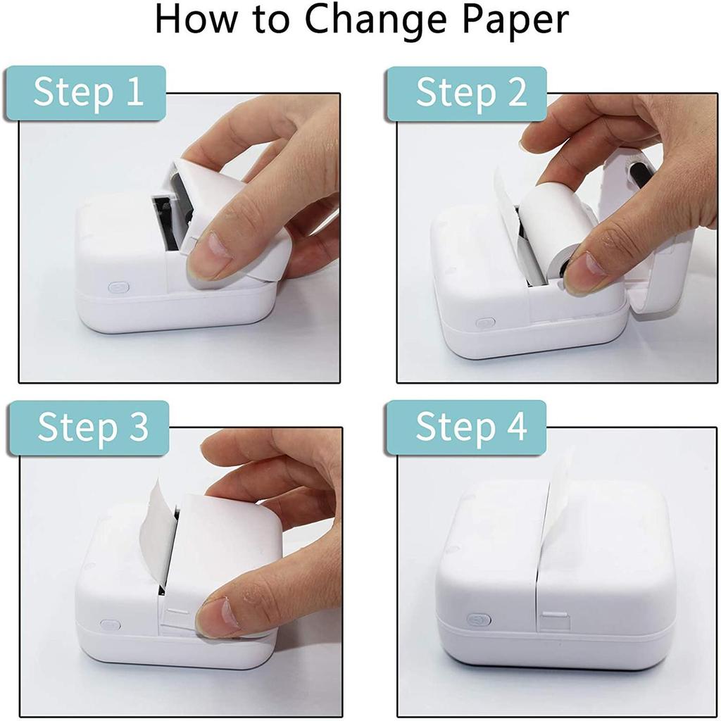 Bluetooth Connect 200dpi Tintenloser Aufkleberdrucker Fotoetiketten-Memo Tragbarer Handdrucker Mini-Mini-Mobildrucker