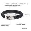 Meier Stainless Steel Magnetic Clasp Bracelet - European and American Trendy Men's Skull Bangle