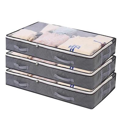 3ks vaky na uloženie odevov pod posteľ 75l veľkokapacitný organizér kontajnerov na zips so zosilneným