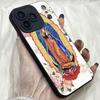 M411 Virgin Mary Design Angel Eyes Soft Phone Cases for iPhone Samsung Galaxy Xiaomi Rdemi Huawei Honor Infinix Realme OPPO Vivo All Model TPU Case