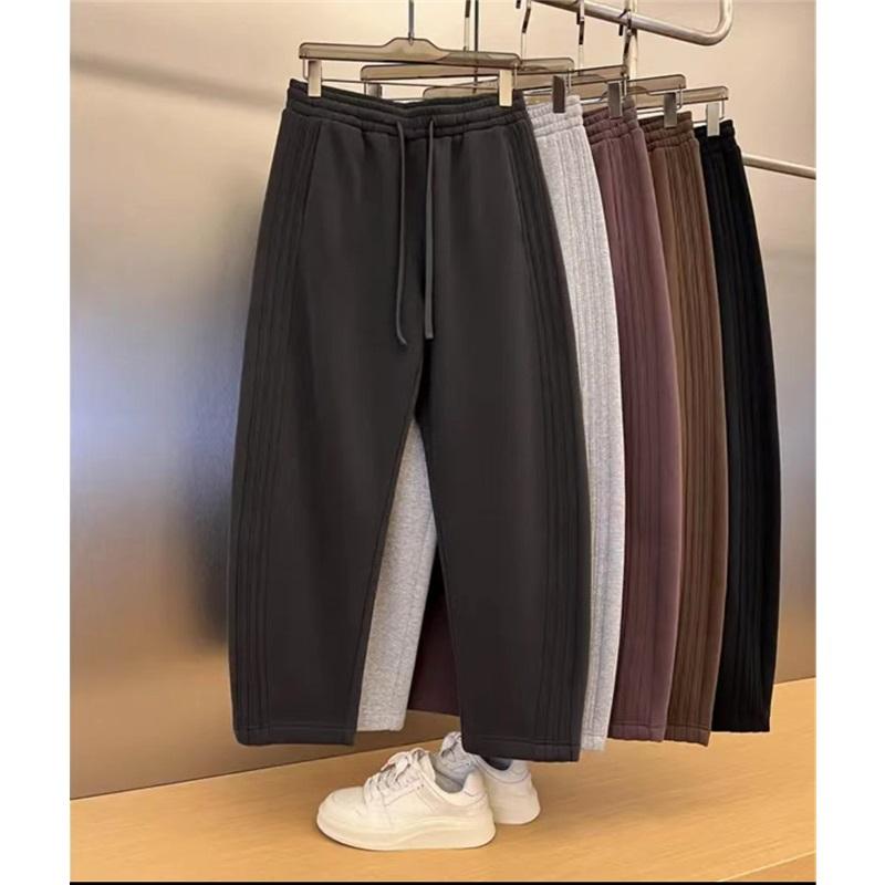 Stand-up Banana Pants, Loose Wide-legged Couple's Silhouette Scimitar Pants, Solid Color Casual Sweatpants, Korean Style Trend